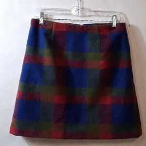 NWT Anthropologie Hutch Plaid Skirt Women’s Small Multicolor Holiday Workwear